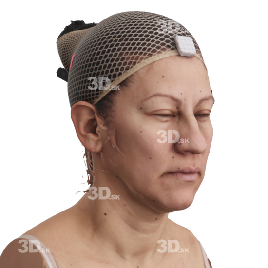 Head Woman 3D Phonemes And Emotions Hispanic