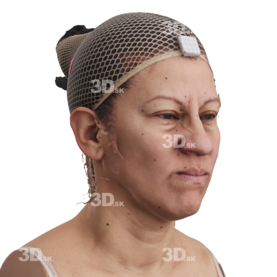 Head Woman 3D Phonemes And Emotions Hispanic