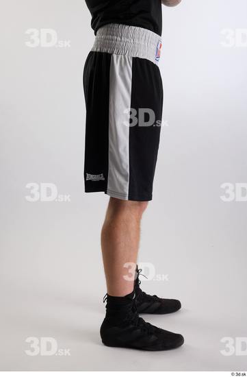 Leg Man White Sports Shorts Slim Studio photo references