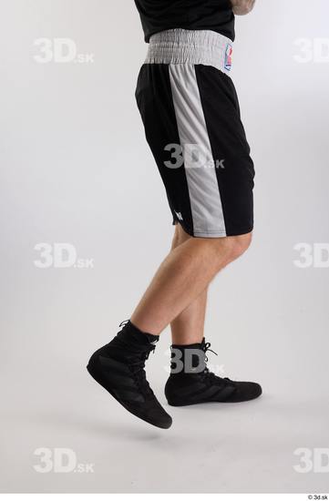 Leg Man White Sports Shorts Slim Studio photo references