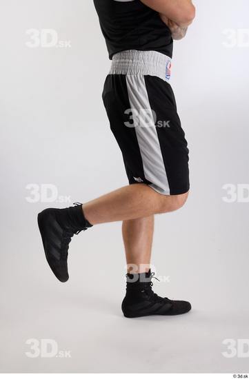 Leg Man White Sports Shorts Slim Studio photo references