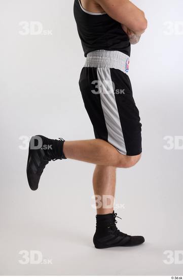 Leg Man White Sports Shorts Slim Studio photo references