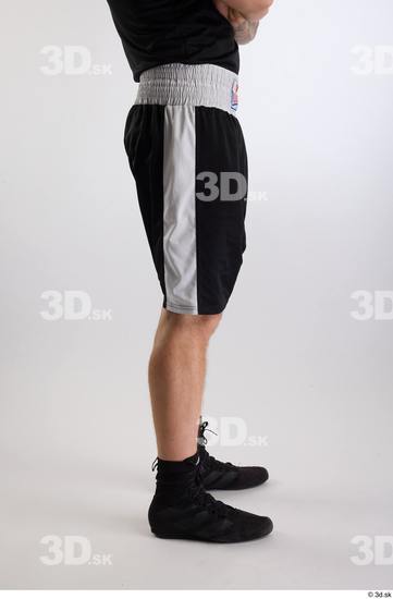 Leg Man White Sports Shorts Slim Studio photo references