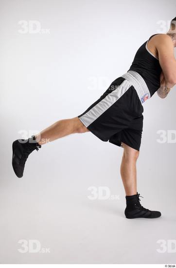 Leg Man White Sports Shorts Slim Studio photo references