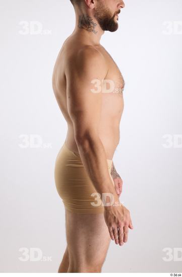 Arm Man White Nude Slim Studio photo references