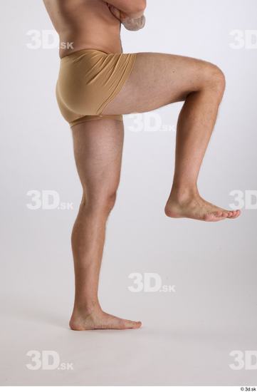 Leg Man White Underwear Slim Studio photo references