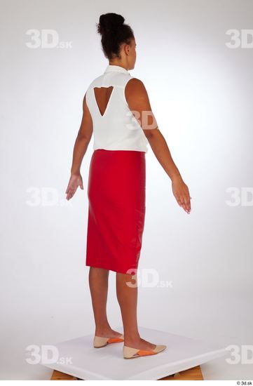 Whole Body Woman Black Casual Skirt Blouse Average Standing Studio photo references