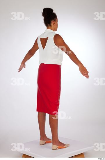 Whole Body Woman Black Casual Skirt Blouse Average Standing Studio photo references