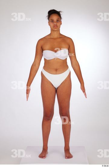 Whole Body Woman Black Underwear Average Standing Studio photo references