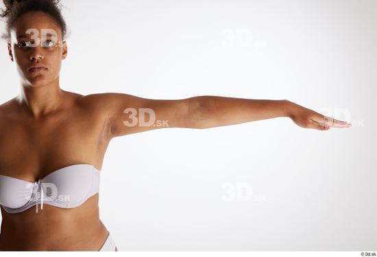 Arm Woman White Black Underwear Average Studio photo references