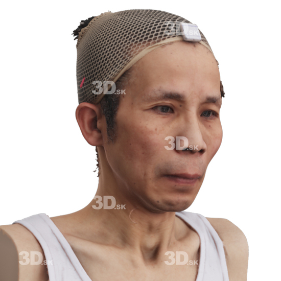 Head Man Asian 3D Phonemes And Emotions