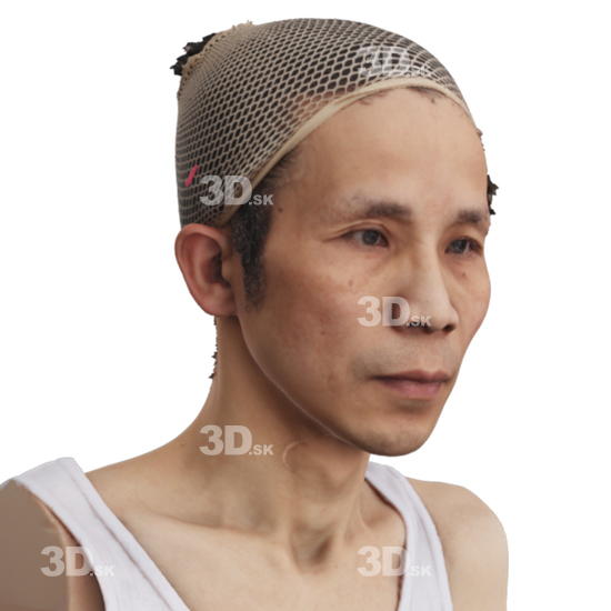 Head Man Asian 3D Phonemes And Emotions