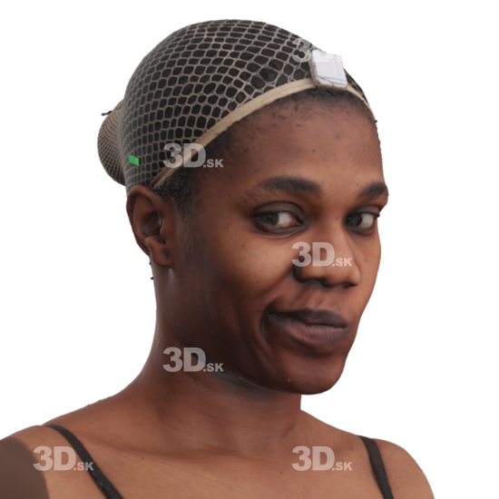 Head Woman Black 3D Phonemes And Emotions