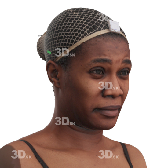 Head Woman Black 3D Phonemes And Emotions