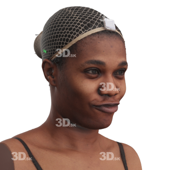 Head Woman Black 3D Phonemes And Emotions