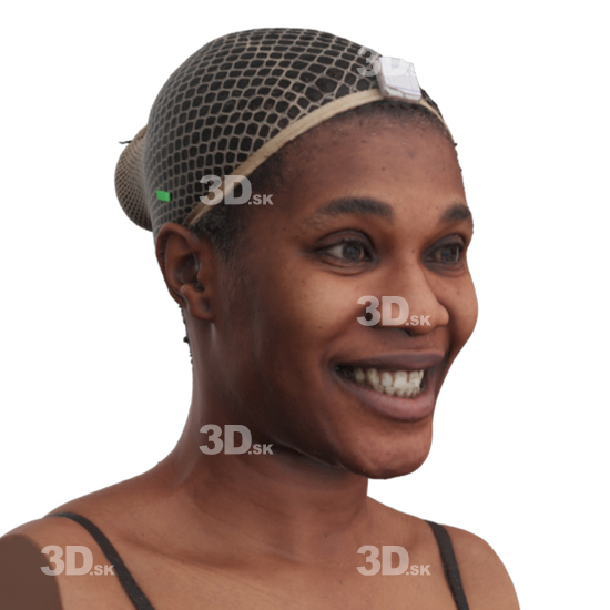 Head Woman Black 3D Phonemes And Emotions