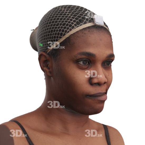 Head Woman Black 3D Phonemes And Emotions