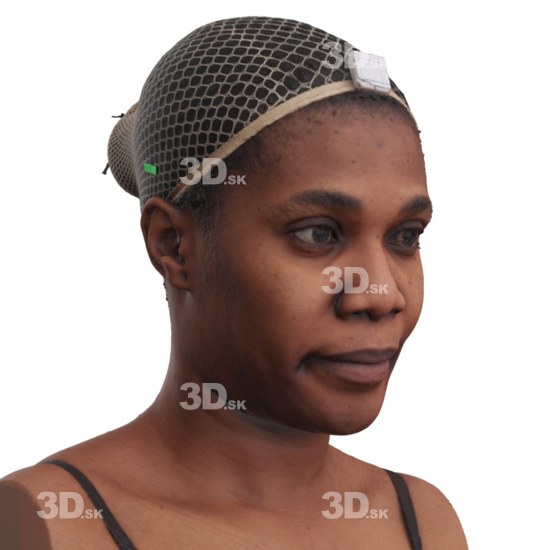 Head Woman Black 3D Phonemes And Emotions