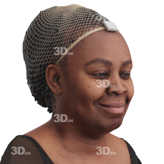 Head Woman Black 3D Phonemes And Emotions