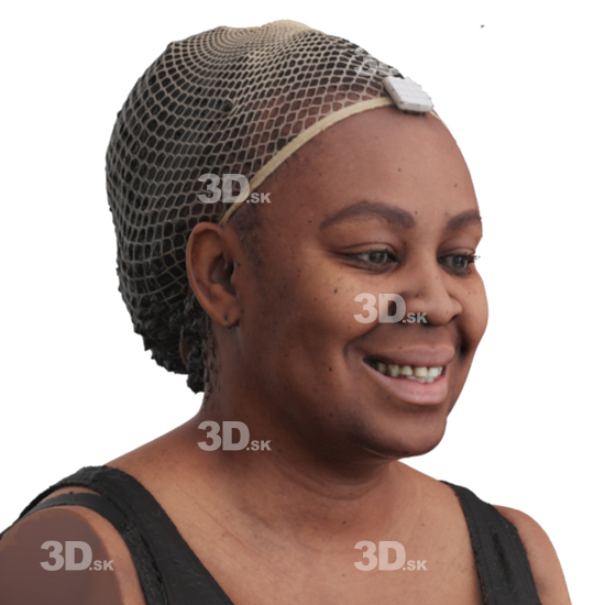 Head Woman Black 3D Phonemes And Emotions