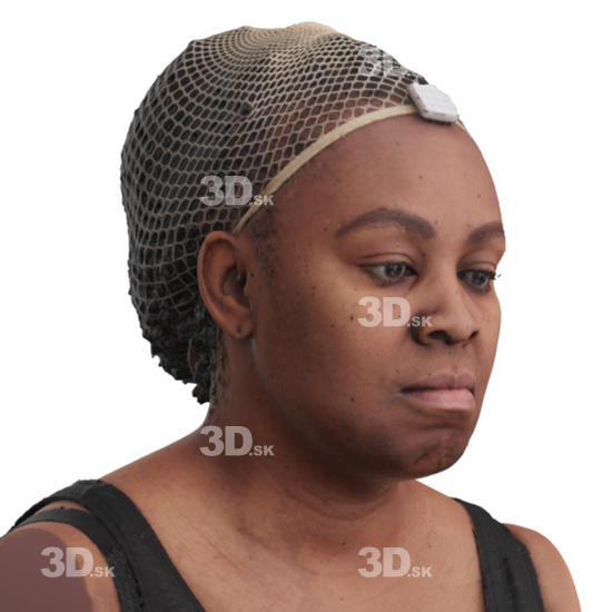 Head Woman Black 3D Phonemes And Emotions