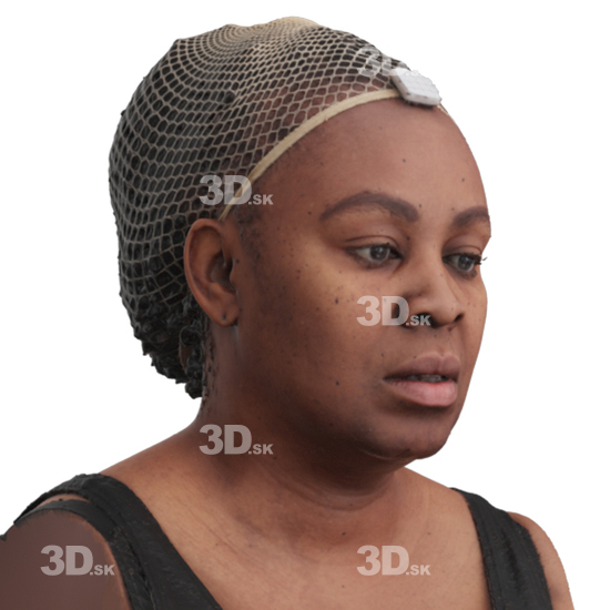 Head Woman Black 3D Phonemes And Emotions