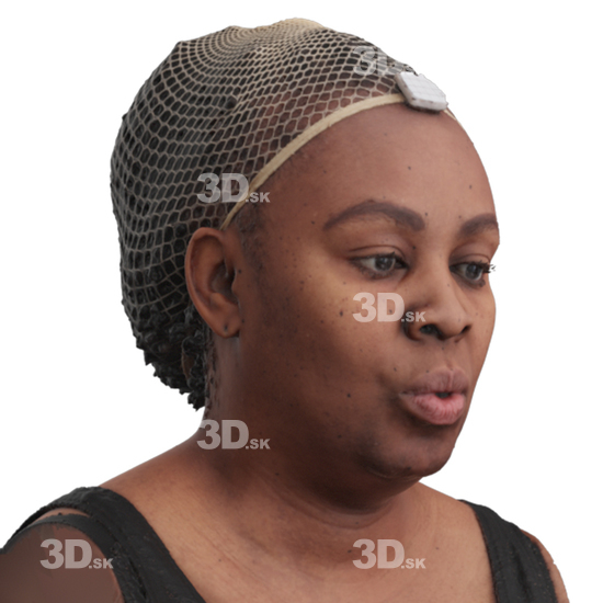 Head Woman Black 3D Phonemes And Emotions