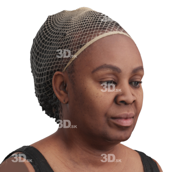 Head Woman Black 3D Phonemes And Emotions