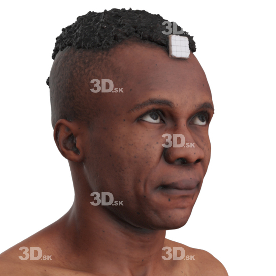 Head Man Black 3D Phonemes And Emotions