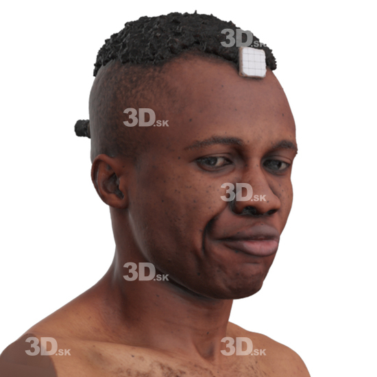 Head Man Black 3D Phonemes And Emotions