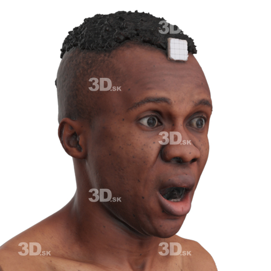 Head Man Black 3D Phonemes And Emotions