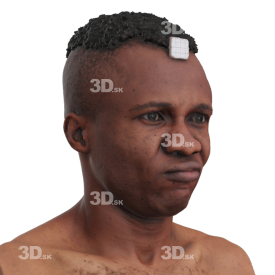 Head Man Black 3D Phonemes And Emotions