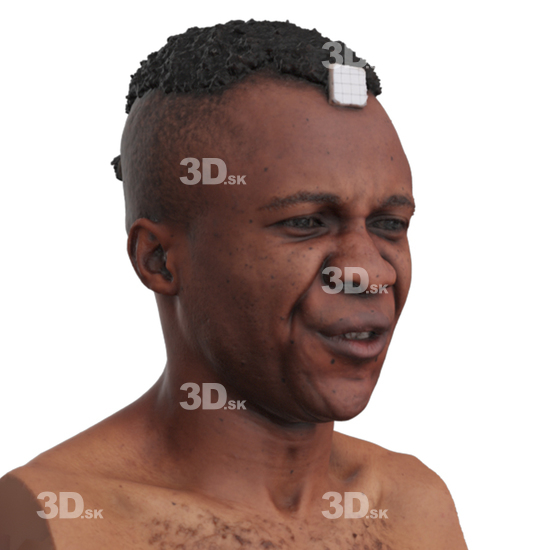 Head Man Black 3D Phonemes And Emotions