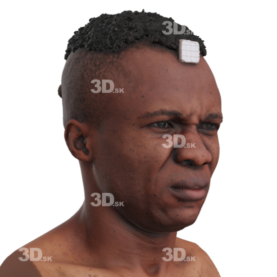 Head Man Black 3D Phonemes And Emotions