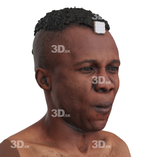 Head Man Black 3D Phonemes And Emotions