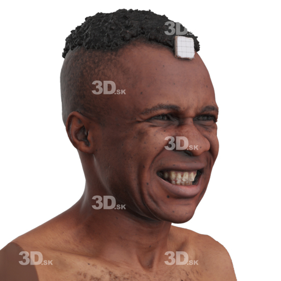 Head Man Black 3D Phonemes And Emotions