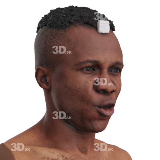 Head Man Black 3D Phonemes And Emotions