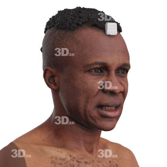 Head Man Black 3D Phonemes And Emotions