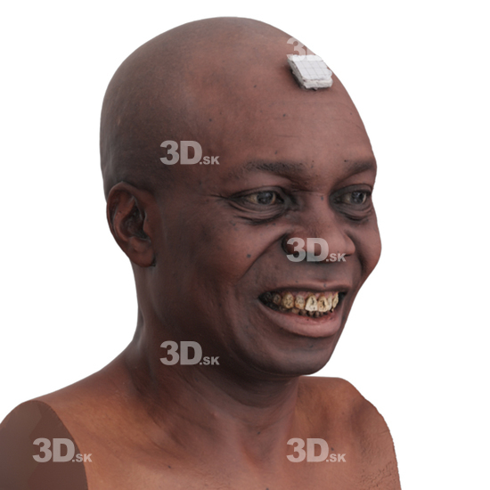 Head Man Black 3D Phonemes And Emotions