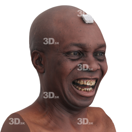 Head Man Black 3D Phonemes And Emotions