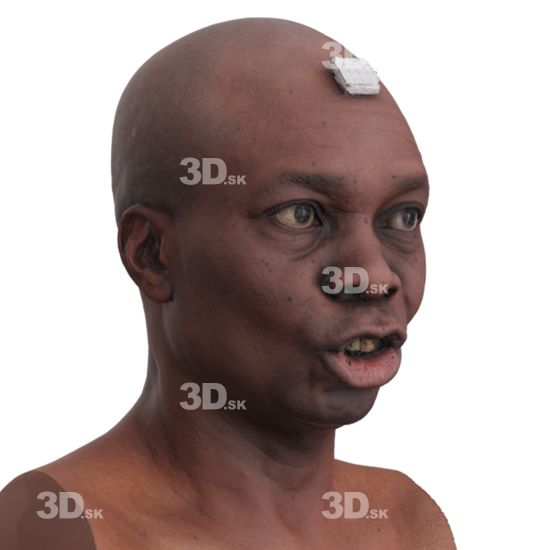 Head Man Black 3D Phonemes And Emotions