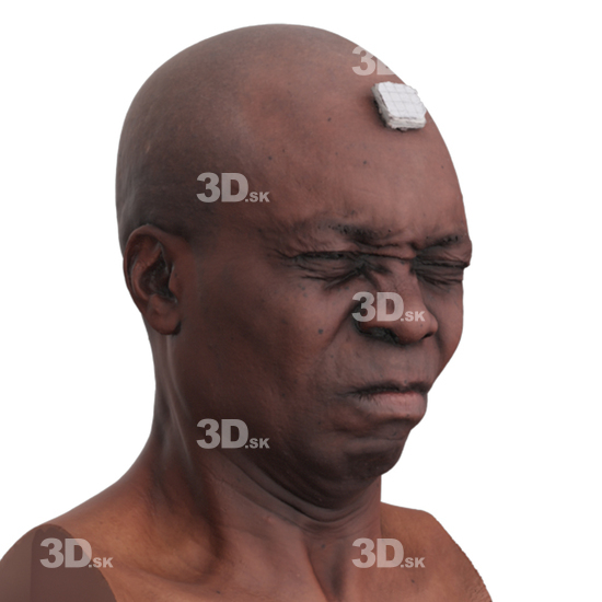 Head Man Black 3D Phonemes And Emotions