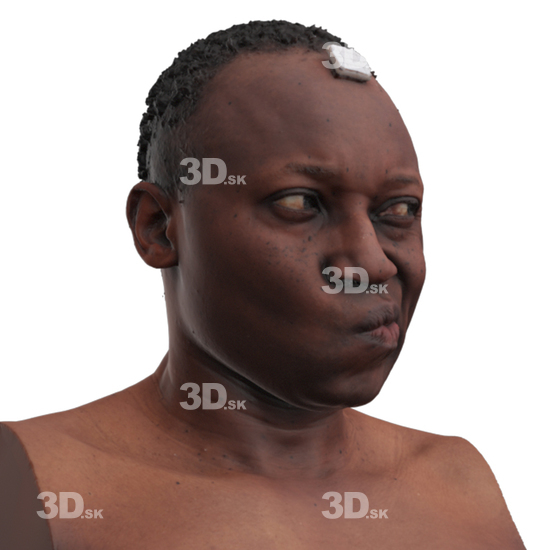 Head Man Black 3D Phonemes And Emotions