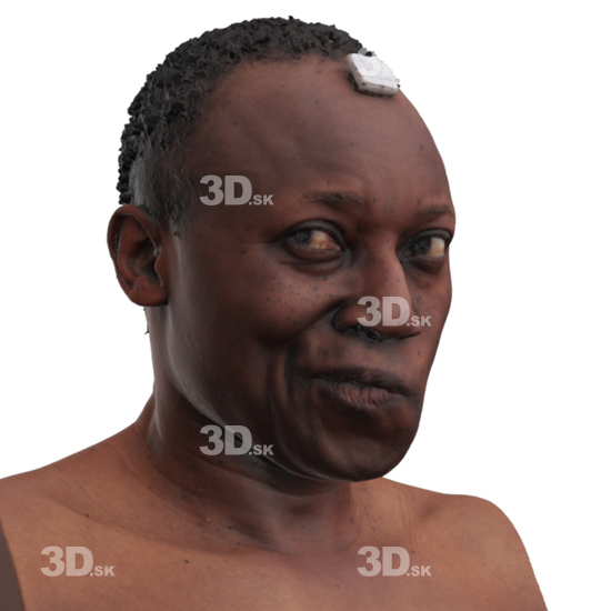 Head Man Black 3D Phonemes And Emotions