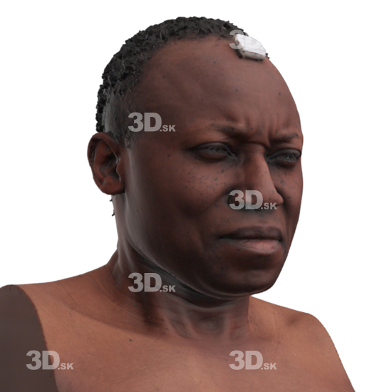 Head Man Black 3D Phonemes And Emotions