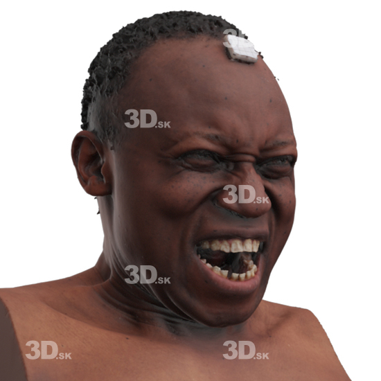 Head Man Black 3D Phonemes And Emotions