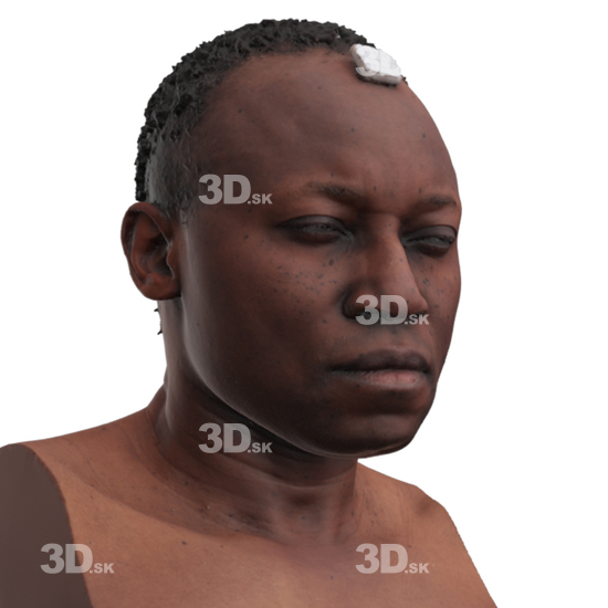 Head Man Black 3D Phonemes And Emotions