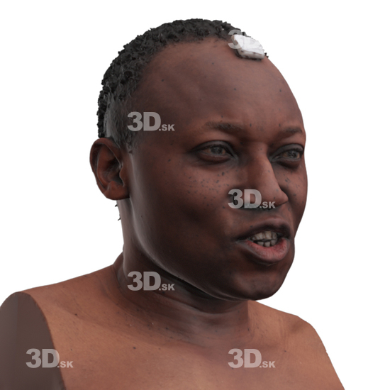 Head Man Black 3D Phonemes And Emotions