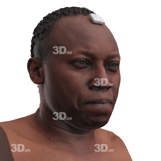 Head Man Black 3D Phonemes And Emotions