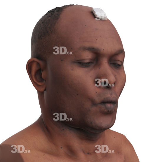 Head Man Black 3D Phonemes And Emotions